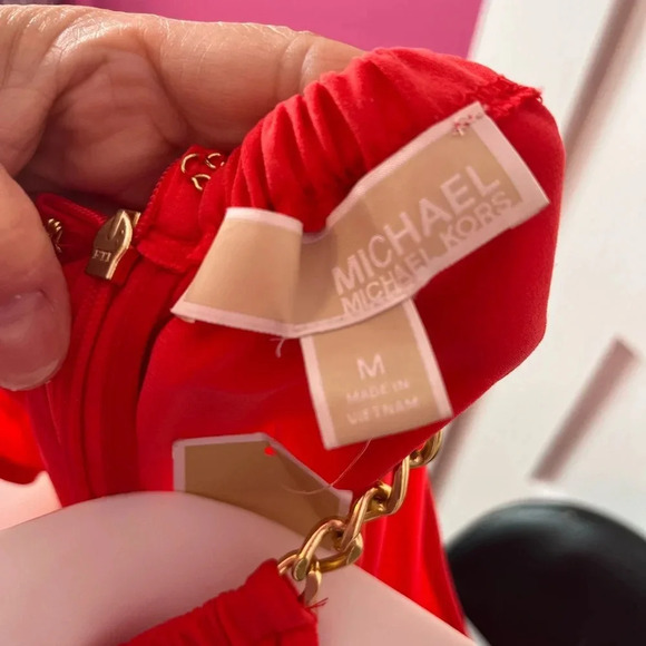 Michael Kors dress halter style A line new red - Picture 5 of 6